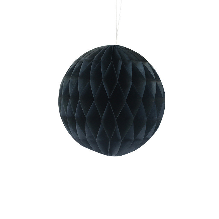 Шар соты бумажный 15 см черный Киев - изображение 1