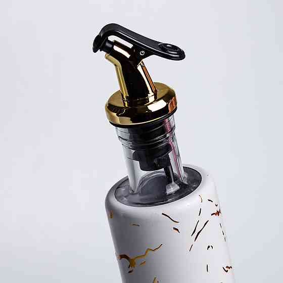 Бутылка для масла с дозатором 300 мл, белый мрамор HP-1343 Киев