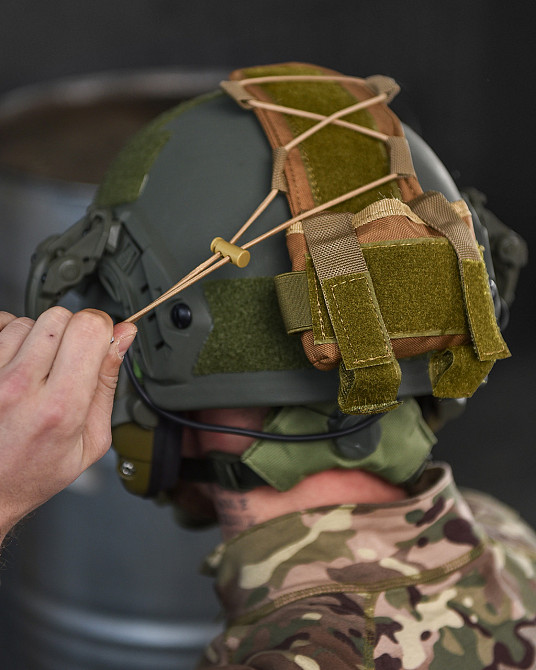 Подсумок на шлем, противовес на каску, сумка для батарей Койот Одесса - изображение 7