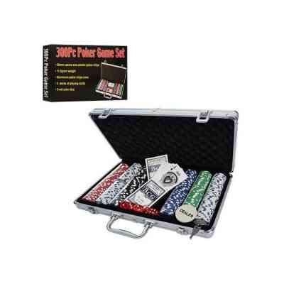 Настольная игра Johnshen Sports Покерный набор 300 фишек по 11,5 г (алюминиевый кейс) (IG-2114) Винница