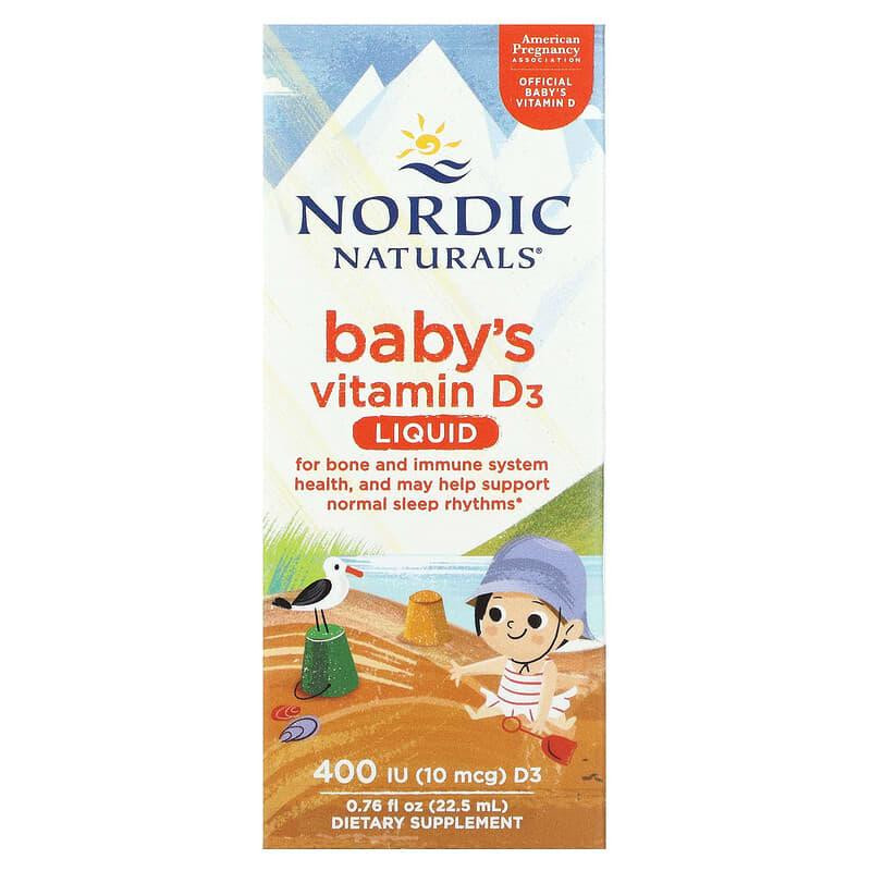Витамин D3 для детей Nordic Naturals Baby's Vitamin D3 10 мкг 22,5 мл Киев - изображение 2