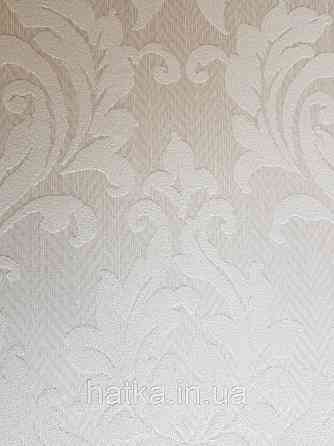 Текстильні шпалери на флізеліновій основі Cador Rasch Textil 086675 оливковий основа зигзаги ялинка вензелі Київ