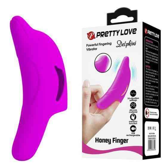 Вибронасадка на палец - Pretty Love Delphini Fingering Vibrator Purple Sex Aura Киев