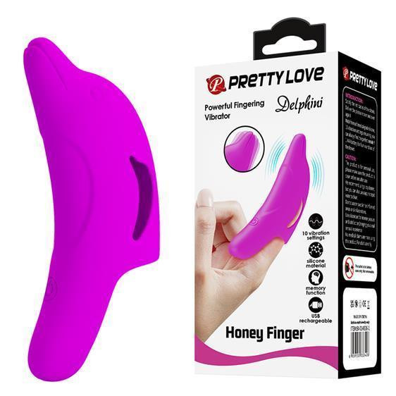 Вибронасадка на палец - Pretty Love Delphini Fingering Vibrator Purple Sex Aura Киев - изображение 1