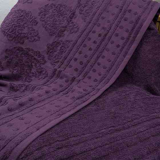 Простирадло-покривало жаккардове махрове 100% Бавовна GM TEXTILE 150x200см 400г/м2 (Виноград) Суми