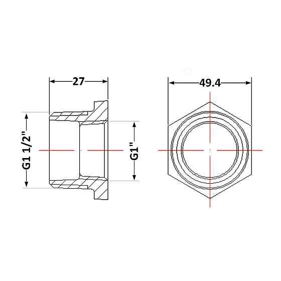 Футорка чугунная 1
