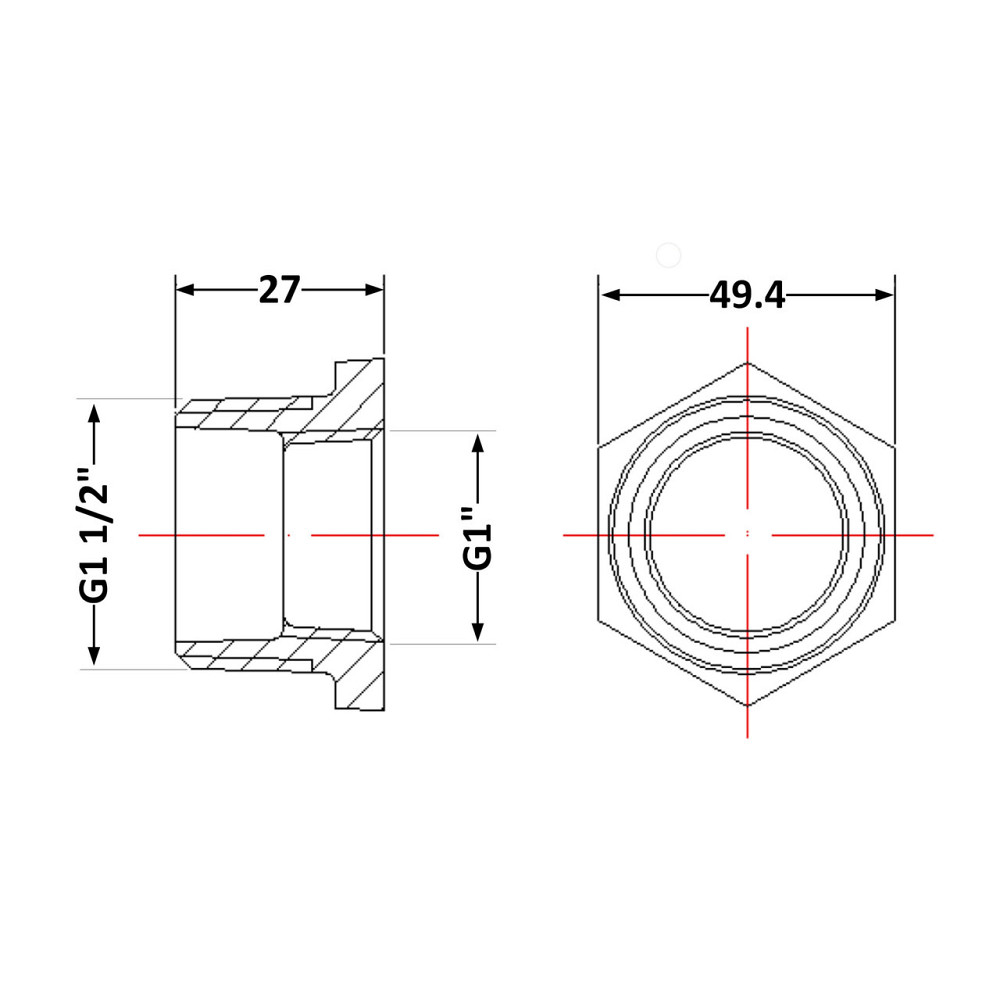 Футорка чугунная 1