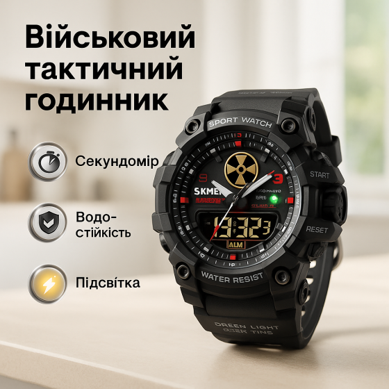 Спортивно тактические часы SKMEI, Военные часы для всу Наручные с электронным механизмом NC-82 Львов