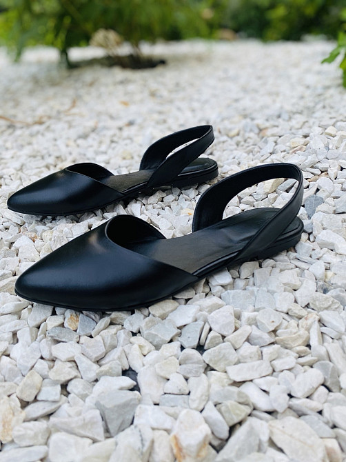 RONE Босоніжки жіночі чорні RONE B-176 літні з натуральної шкіри, із закритим носком р. 38-39 Коломыя - изображение 4