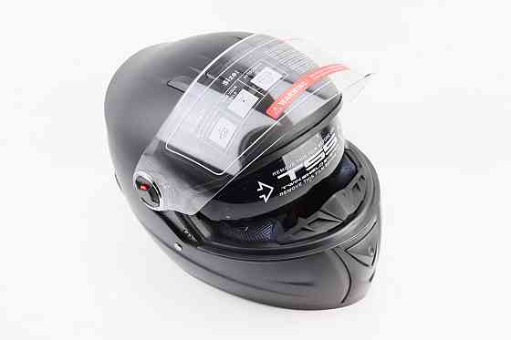 Шолом інтеграл, закритий+окуляри BLD-М61 S (55-56см), ЧОРНИЙ матовий Киев