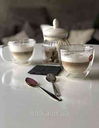 Кружка чашка подвійне дно 350 мл прозора Київ