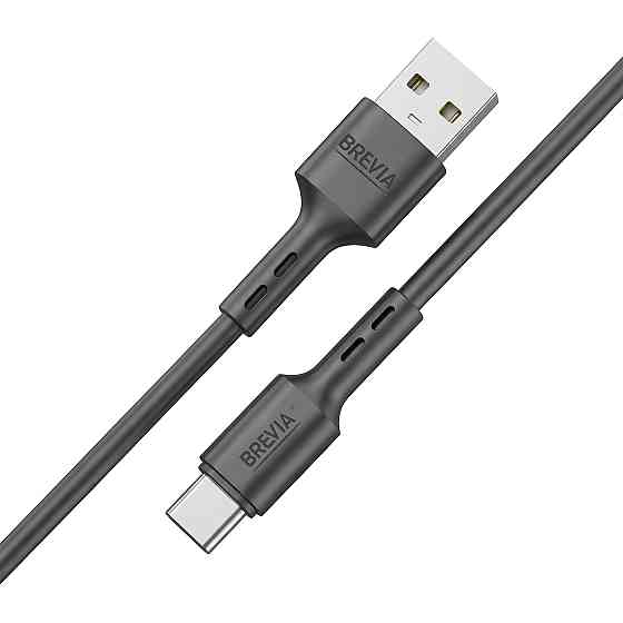 Кабель Brevia USB to Type-C 2,4А 1м, чорний box (51100BUCC1) Львів