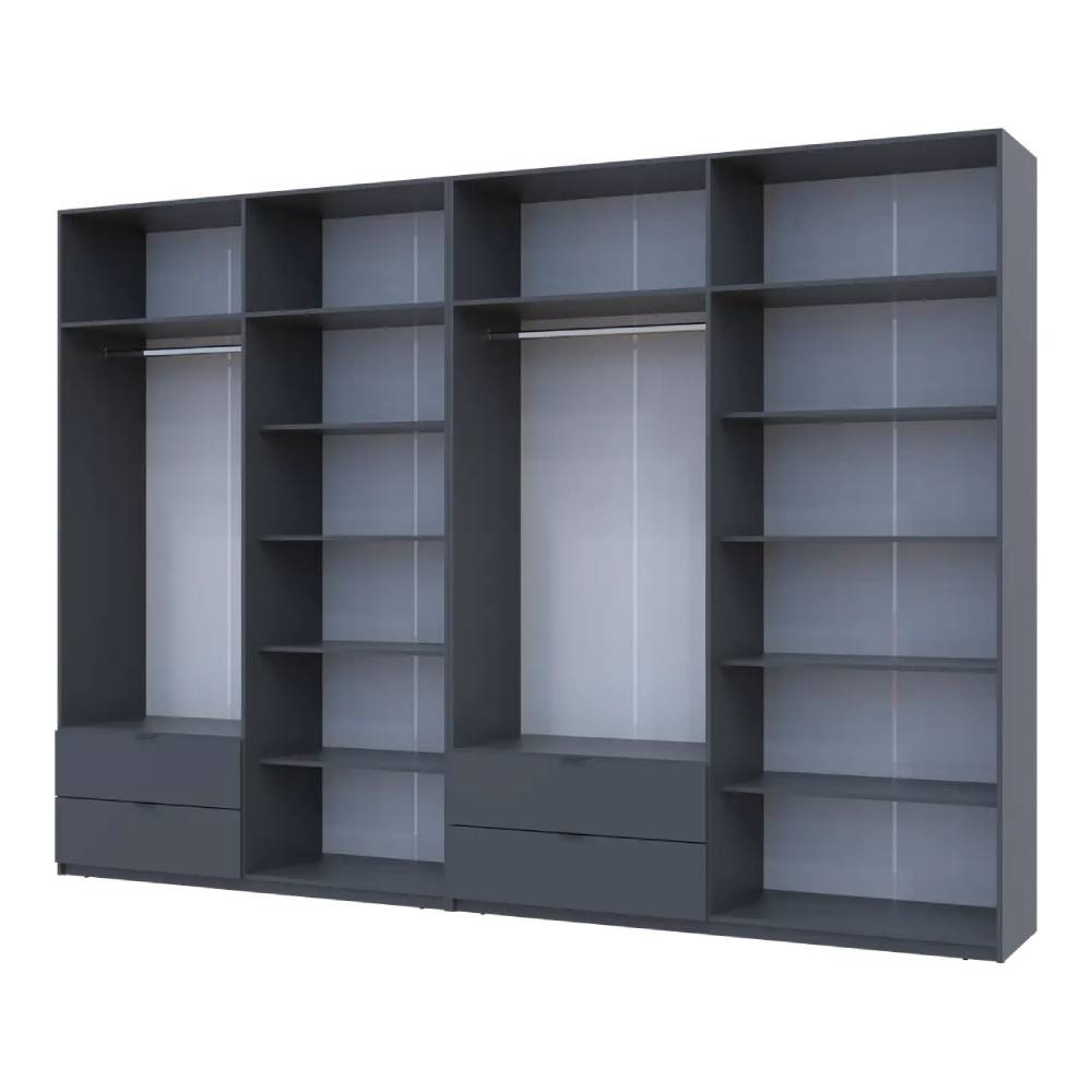 Шафа для одягу Doros Лукас Графіт 4+4 ДСП 340х50х240 DRS-011701 (42005141) Львів - фото 3