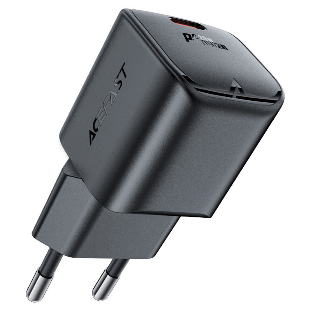 Мережевий зарядний пристрій ACEFAST A73 mini PD20W GaN USB-C charger Black Київ - фото 1