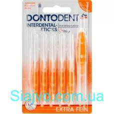 Міжзубні щітки (ISO Gr. 1) DONTODENT, 6 шт. (Німеччина) DONTODENT Interdental Sticks extra fein (ISO Львов - изображение 1