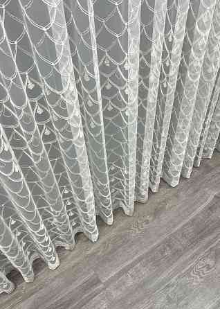 Тюль фатин с вышивкой и люрексом цвет молочный с пудровым 2013т Киев