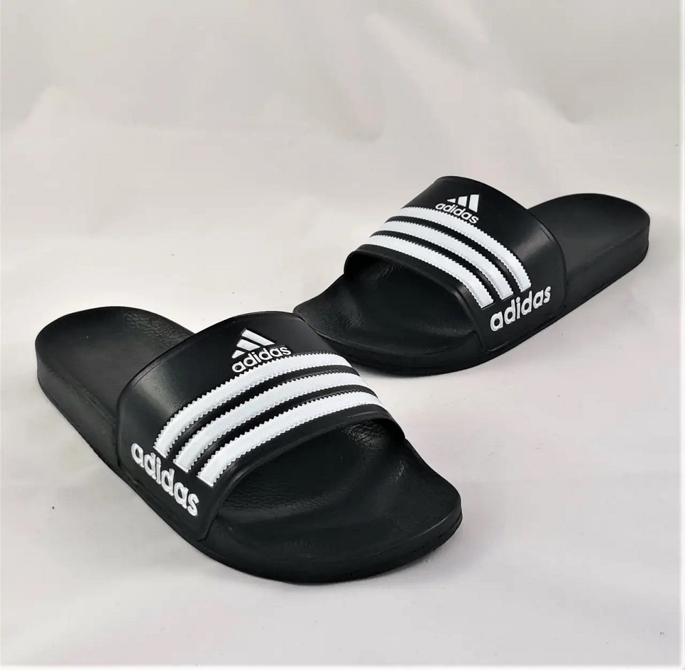 Шльопанці Adidas Чорні Сланці Тапочки Білі Адідас Жіночі (розміри: 36,37,38,39,40,41) Дніпро - фото 7