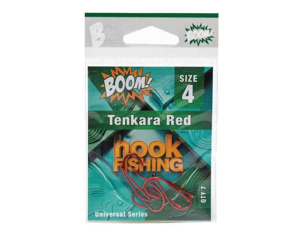 Крючок для мирной рыбы Tenkara Red No4 (7 шт/уп) (RED) ТМ BOOM Київ - фото 2