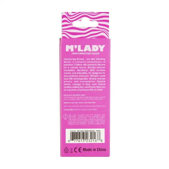 Вибромассажер M’Lady Mini Vibrating Wand Pink Львов