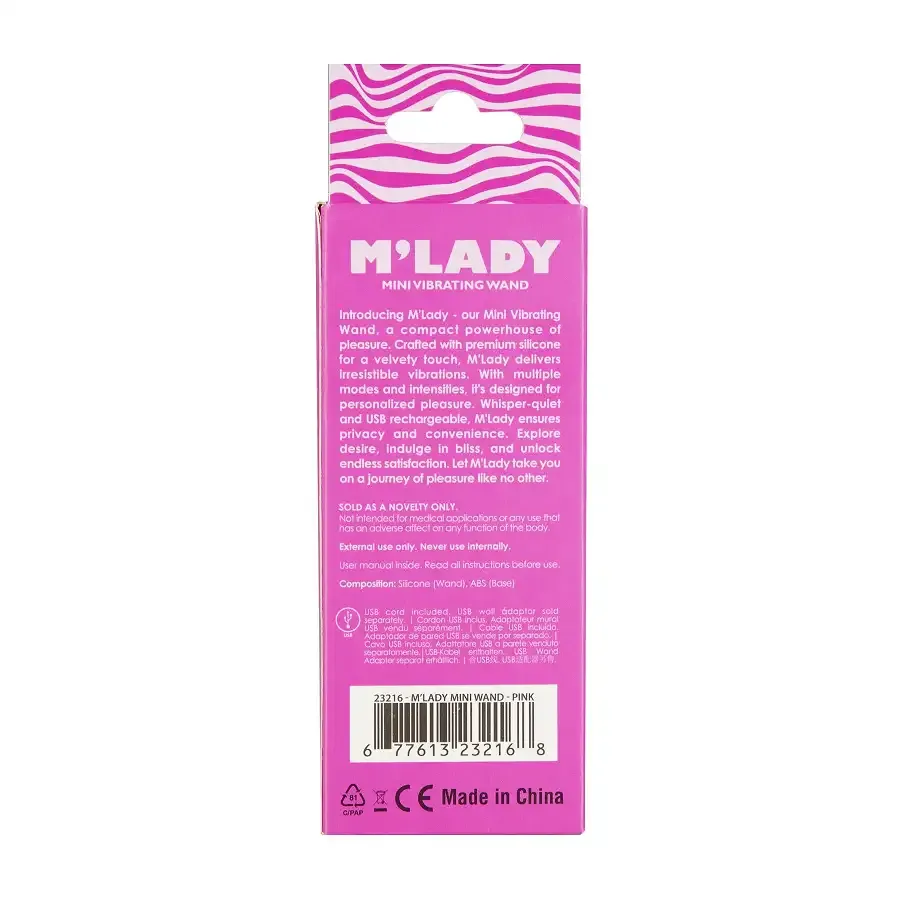 Вибромассажер M’Lady Mini Vibrating Wand Pink Львов - изображение 3