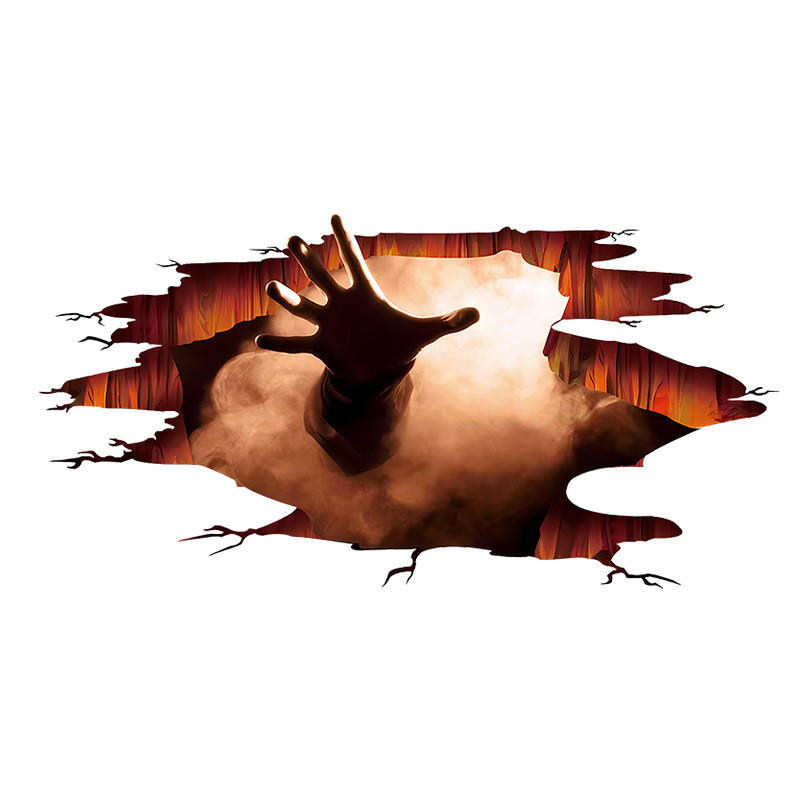 Наклейки на Хелловін Рука 45 на 66 см різнобарвний Київ - фото 3