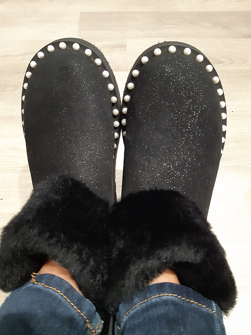 Уггі жіночі короткі замшеві 36 чорний Київ - фото 4