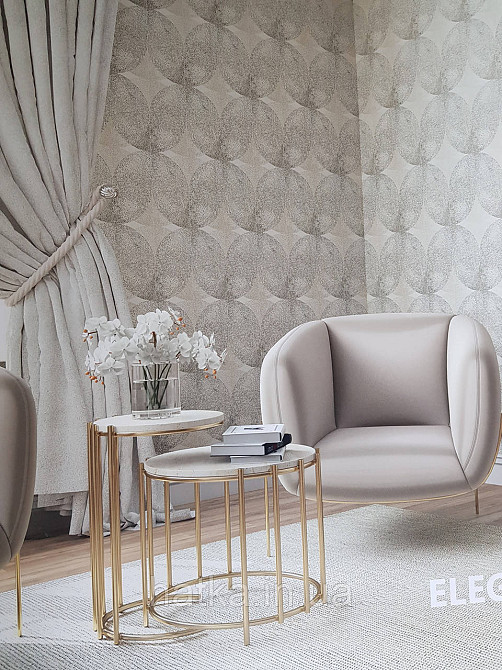 Шпалери метрові вінілові на флізелін Marburg Villa Romana абстракція геометрія бежеві з сріблом, золотом Київ - фото 1