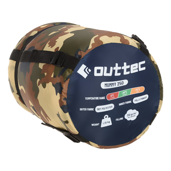 Спальний мішок кокон Outtec Mummy демісезон камуфляж Киев