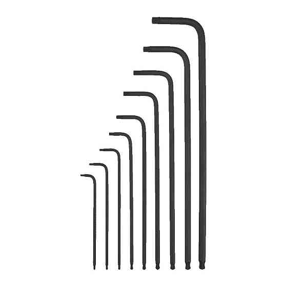 Набір ключів Г-образних TORX MILWAUKEE, (T8/T9/ T10/T15/ T20/T25/T27/  T30/T40) (9шт) пластиковий холдер Одеса