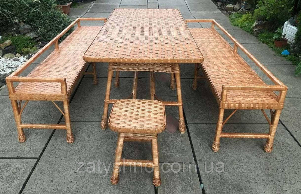 Мебель плетеная с лавками из лозы Киев - изображение 1