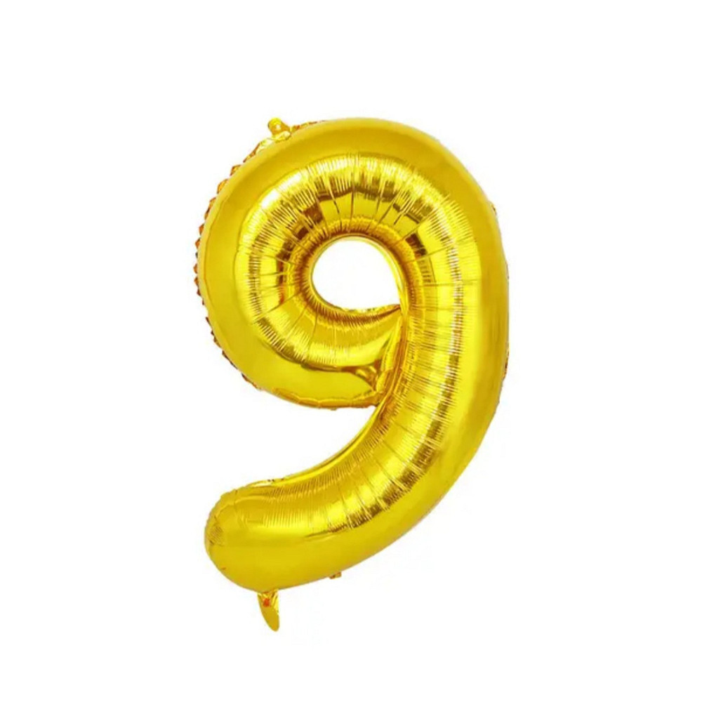 Цифра фольгована 9 золото 76см Киев - изображение 1