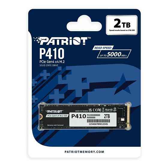 Накопитель SSD M.2 Patriot P410 2TB NVMe 2280 PCIe Gen4 x4 5000/4500 TLC Київ