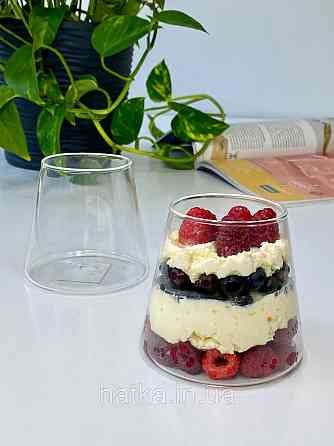 Склянка стильний скляний "Страйпс" 370 мл прозорий фігурний для дому та ресторану 102-761 Київ