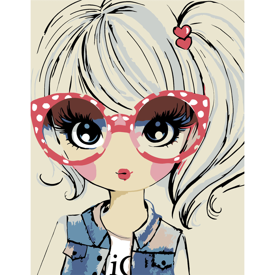 Картина за номерами „Cute GIRL“ 35×45см ROSA START Київ - фото 1