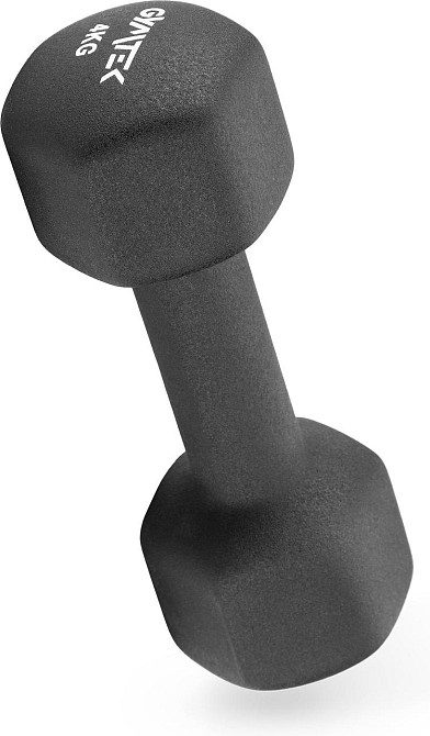 Гантелі для фітнесу неопренові Gymtek Hex 2х4кг чорний Київ - фото 6