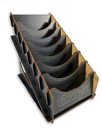 Органайзер для специй из натурального дерева в черном цвете 20х14.5х20 см Каменец-Подольский