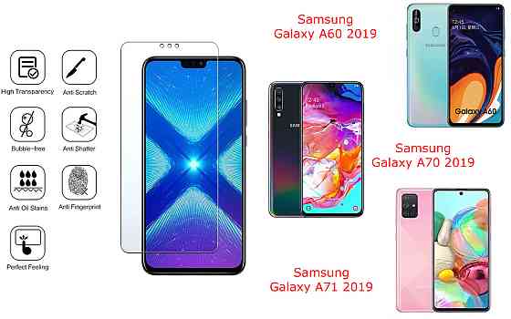 Защитное стекло NeoGlass для Samsung Galaxy A60 2019, A70 2019, A71 2019 – ультрапрозрачное и устойчивое Киев