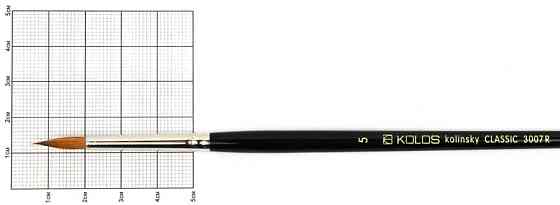 Кисточка колонок круглий Classic 3007R №5 коротка ручка KOLOS Киев