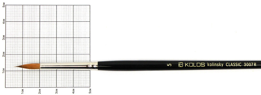 Кисточка колонок круглий Classic 3007R №5 коротка ручка KOLOS Киев - изображение 1