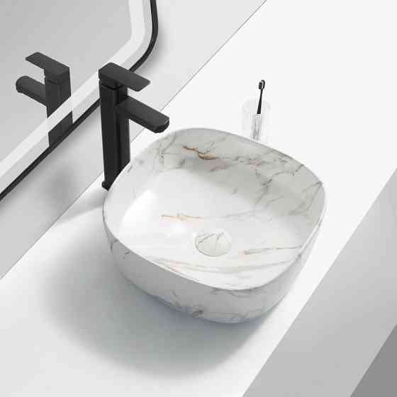 Раковина накладна Mixxus Premium DIVERSE-0104 MARBLE 370х370х135mm   ( MP6537 ) 36907 Харків