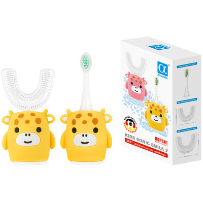 Електрична зубна щітка AHealth KIDS SONIC SMILE 2 Yellow (AHkss2y) Вінниця - фото 1