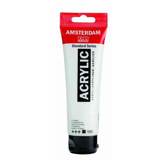 Краска акриловая AMSTERDAM (105) Белая титановые 120мл Royal Talens Киев