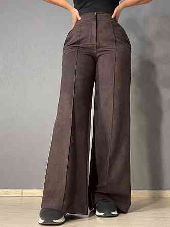 Брюки женские Gritana 234 палаццо под замшу коричневые, коричневый, S Киев