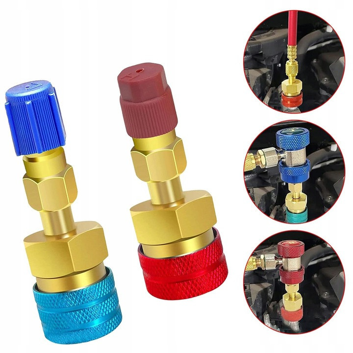 Комплект 2 муфт-адаптеров БРС с R1234yf на R134a для автокондиционеров, переходники Киев - изображение 7