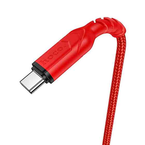 Кабель HOCO X59 USB to Type-C 3A, 1m, nylon, TPE connectors, Red Київ