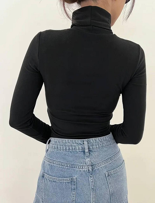 Жіночий базовий термо гольф із тканини пума Чорний, 42/44 Одеса - фото 3