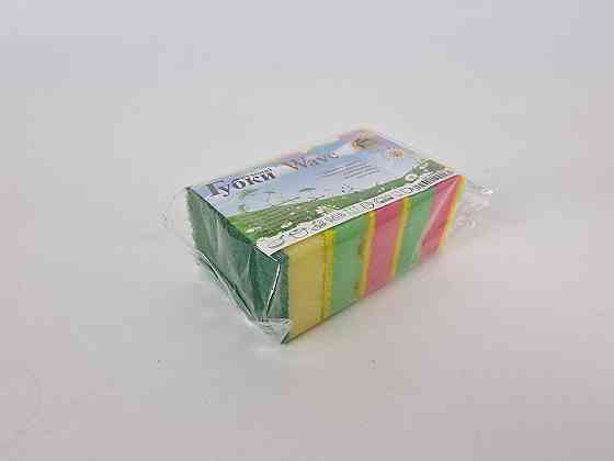 Губка кухонна для посуду рефлена поверхня 5 шт Wave (Супер Торба) (1 пачка) Харків