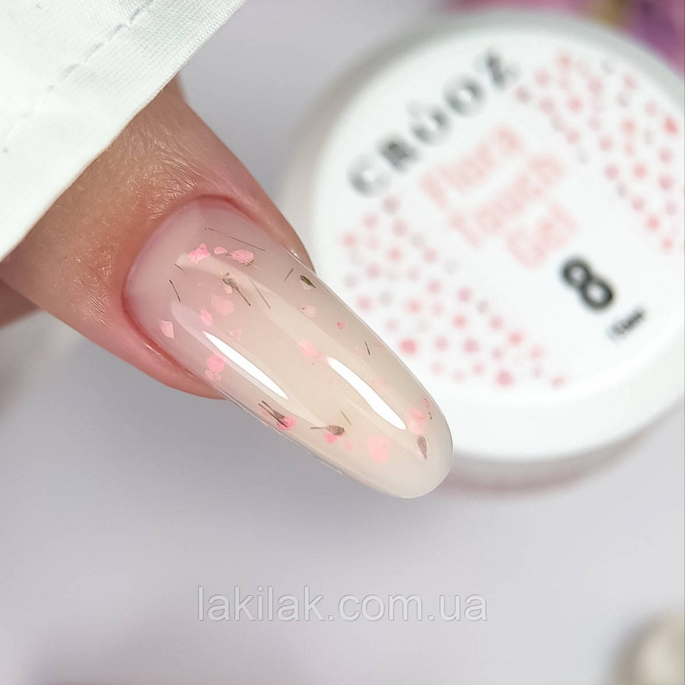 Гель для нарощення нігтів Crooz Flora Touch Gel 08 (з сухоцвітами) 15мл Херсон - фото 1