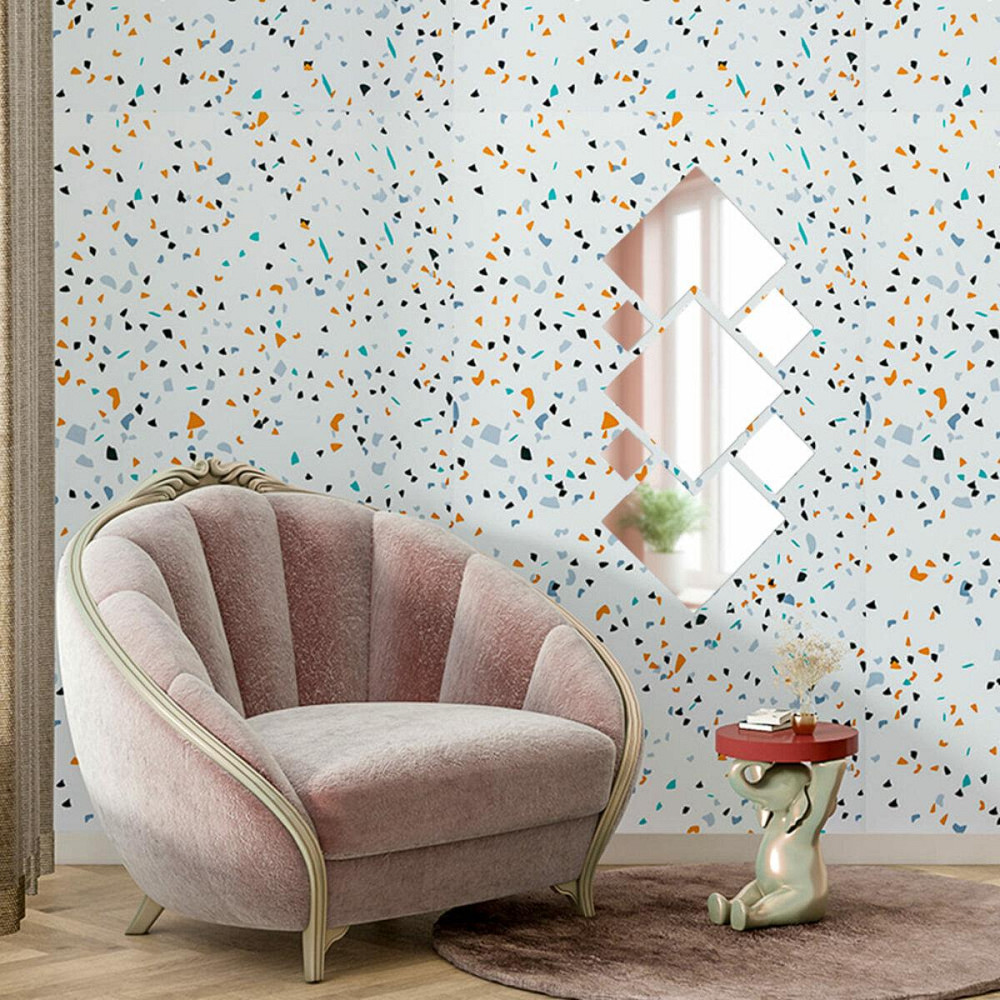 Зеркальный акриловый декор самоклеящийся, 7 штук, серебро Киев - изображение 6