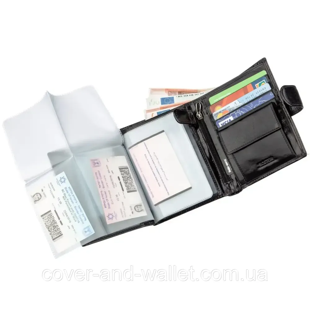 Солідний вертикальний чоловіче портмоне з гладкої шкіри Boston B5-020 Київ - фото 5